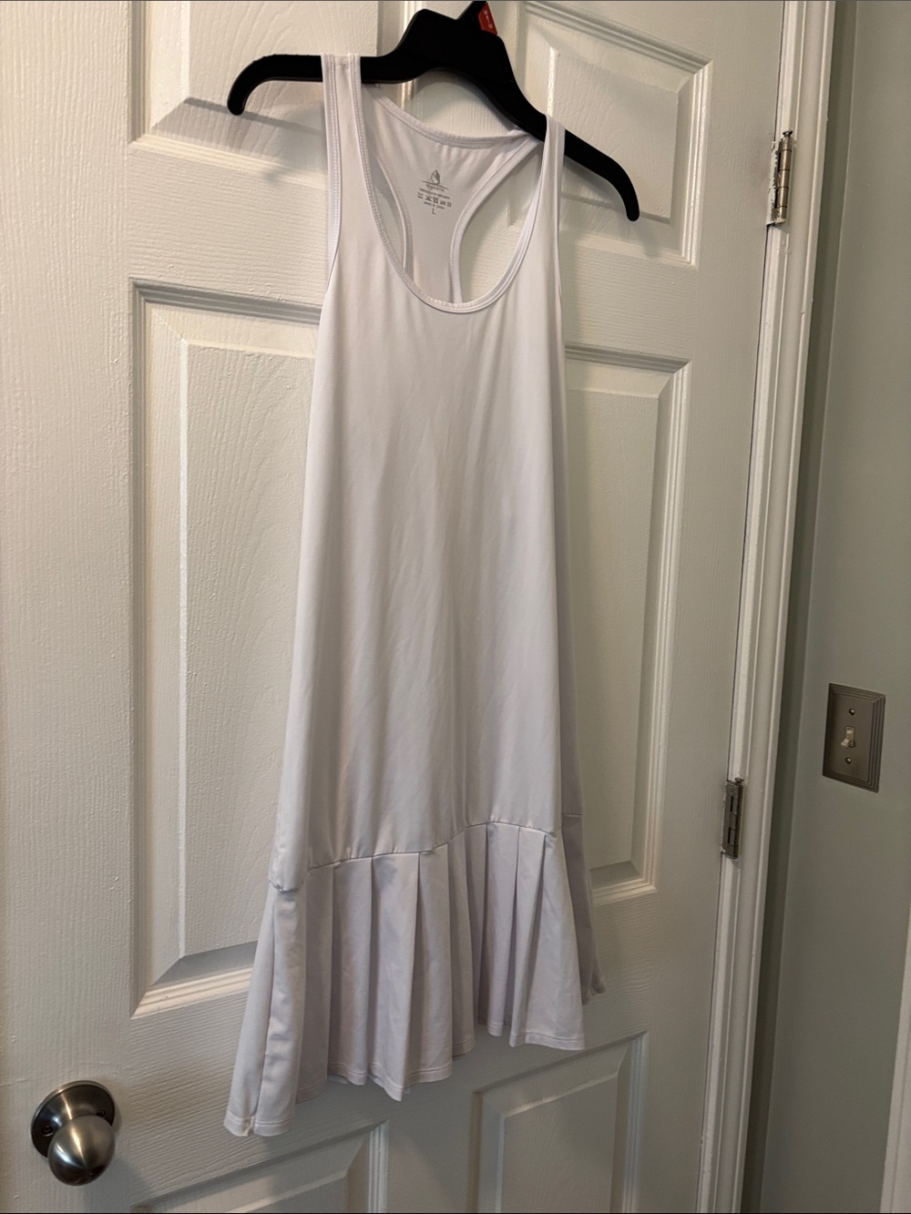 White Racerback Ruffle-Hem Dress - Unbranded